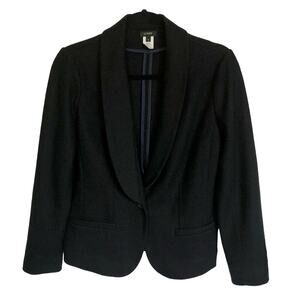 J. Crew 100% Wool Black Blazer Women’s Size 8 Jacket Long Sleeve